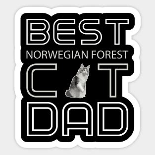 Norwegian Forest Cat Dad Sticker